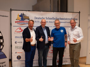 Elmar Kloke, Prof. Dr. Jürgen Klüners, Dr. Ulrich Rust, Stefan-Oliver Strate (Bürgermeister der Stadt Paderborn)